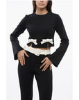 Viktor & Rolf Long Sleeved Cropped Top With Bow Details