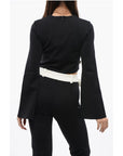 Viktor & Rolf Long Sleeved Cropped Top With Bow Details