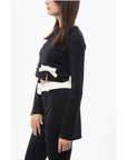 Viktor & Rolf Long Sleeved Cropped Top With Bow Details