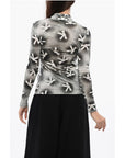 Viktor & Rolf Turtle Neck Long Sleeved Top With Bow Print
