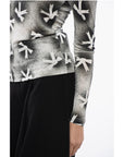 Viktor & Rolf Turtle Neck Long Sleeved Top With Bow Print