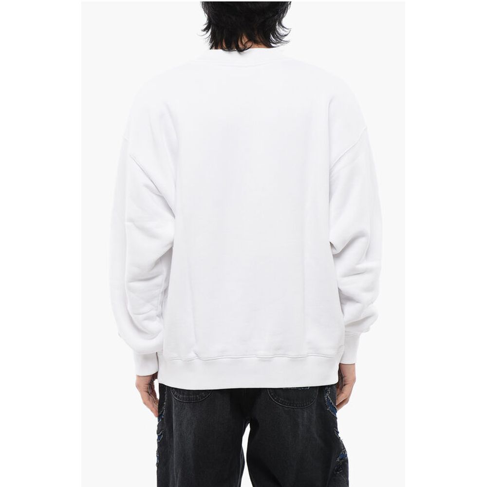 Off-White Brushed Cotton STAMP Crewneck Sweatshirt