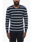 Altea Ring Spun Cotton Sweater with Striped Motif