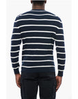 Altea Ring Spun Cotton Sweater with Striped Motif