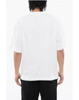 Off-White FOR EVER Solid Color Crew-neck T-Shirt with Contrasting Logo