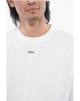 Off-White FOR EVER Solid Color Crew-neck T-Shirt with Contrasting Logo