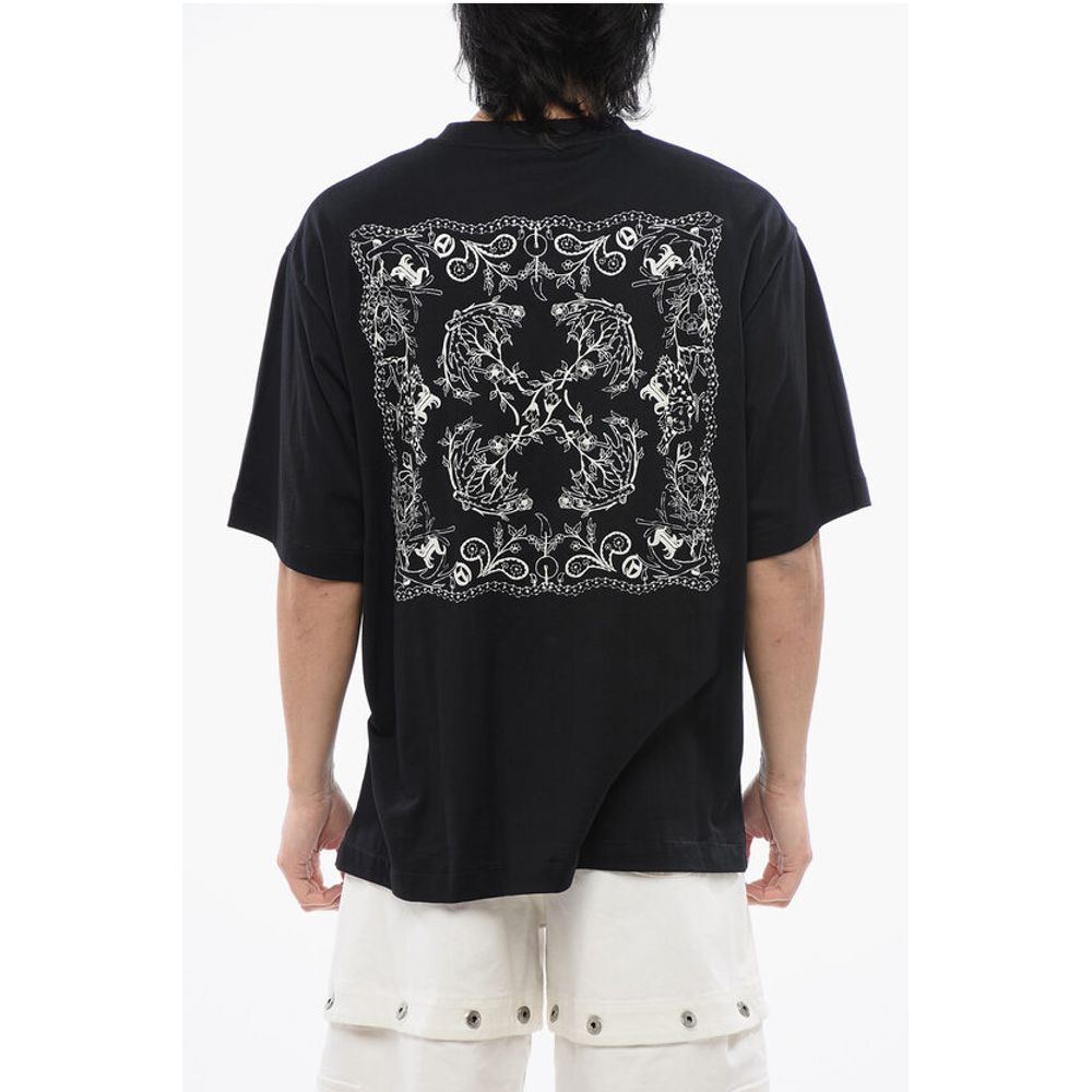 Off-White Skate-Fit TATTOO BANDANA Embroidered T-shirt