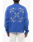 Off-White Brushed Cotton BANDANA ARROW Crewneck Sweatshirt