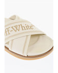 Off-White Leather Criss Cross CLOUD Logoed Slides