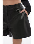 Off-White HIgh Waisted CARGO Leather Shorts