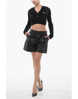 Off-White HIgh Waisted CARGO Leather Shorts