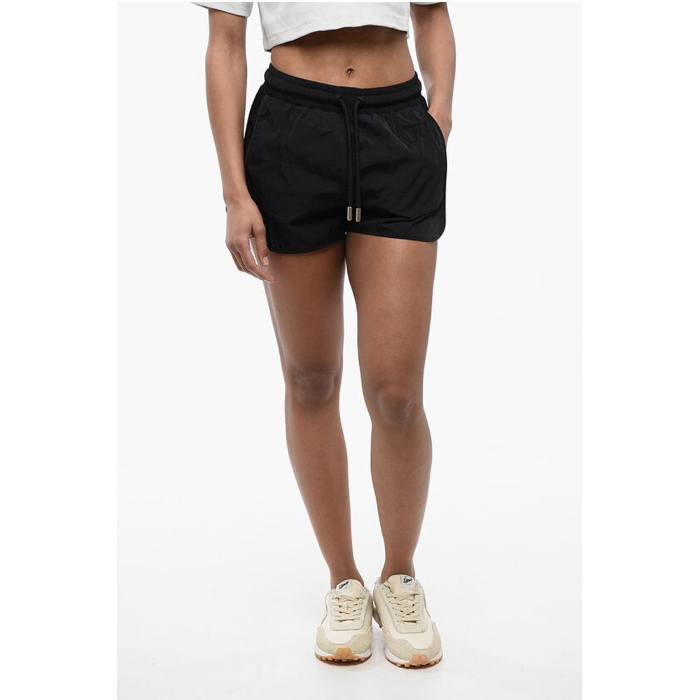 Off-White Nylon CRISPY Shorts with Mesh Side Band