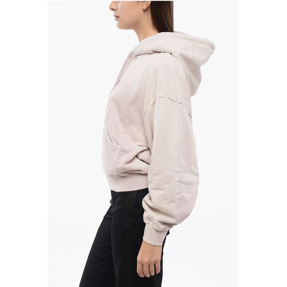 Off-White Maxi Hoodie LAUNDRY with Logo and Patch Pocket