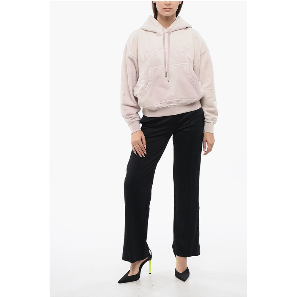 Off-White Maxi Hoodie LAUNDRY with Logo and Patch Pocket