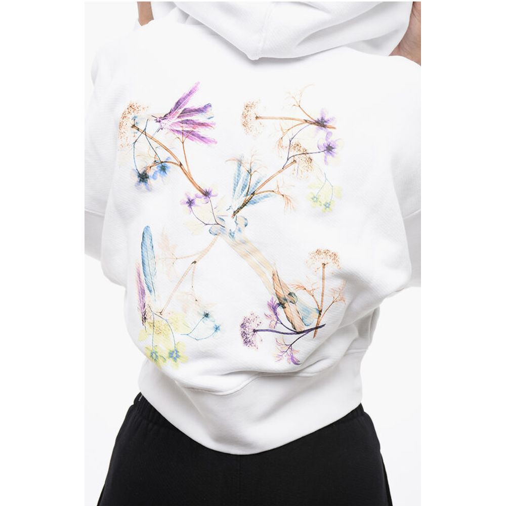 Off-White Printed Cropped Hoodie