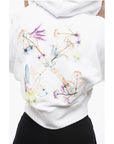 Off-White Printed Cropped Hoodie