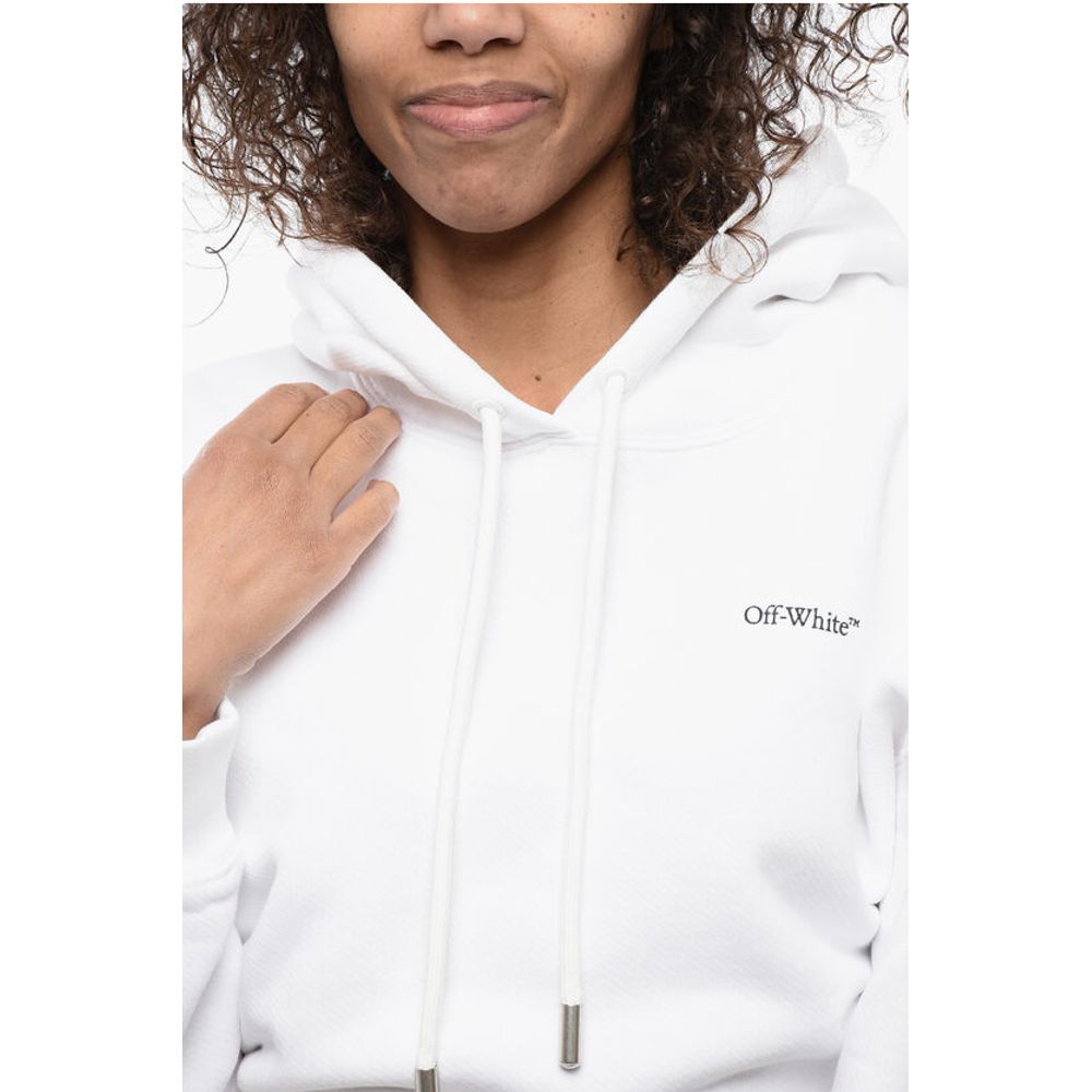 Off-White Printed Cropped Hoodie