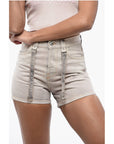 Off-White Denims Cargo Shorts with Acid-Wash Effect