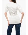 Off-White Solid Color Cotton Crew-neck T-shirt