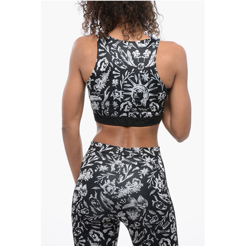 Off-White Old-School Motif Active Top with Logoed Elastic Band