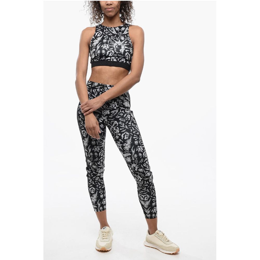 Off-White Old-School Motif Active Top with Logoed Elastic Band