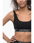 Off-White Sporty Bra with Logoed Elastic Band