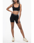 Off-White Sporty Bra with Logoed Elastic Band