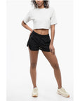 Off-White Ribbed Crop Crew-neck T-Shirt
