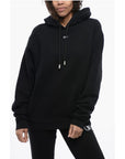 Off-White Brushed Cotton Hoodie Embroidered On The Back