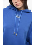 Off-White Cotton Hoodie with Back Bandana Motif