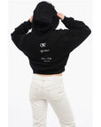 Off-White Cotton Hoodie with Contrast Embroidery
