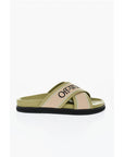 Off-White Leather Criss Cross CLOUD Logoed Slides