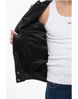 Off-White Leather SKYLINE Varsity Bomber