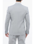 Off-White Double-breasted TATTOO Blazer with Satin Peak Lapel