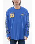 Off-White OW 23 WIDE L/S TEE NAUTICAL BLUE GOLD F