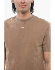 Off-White Solid Color Cotton S.MATTHEW Crew-neck T-shirt