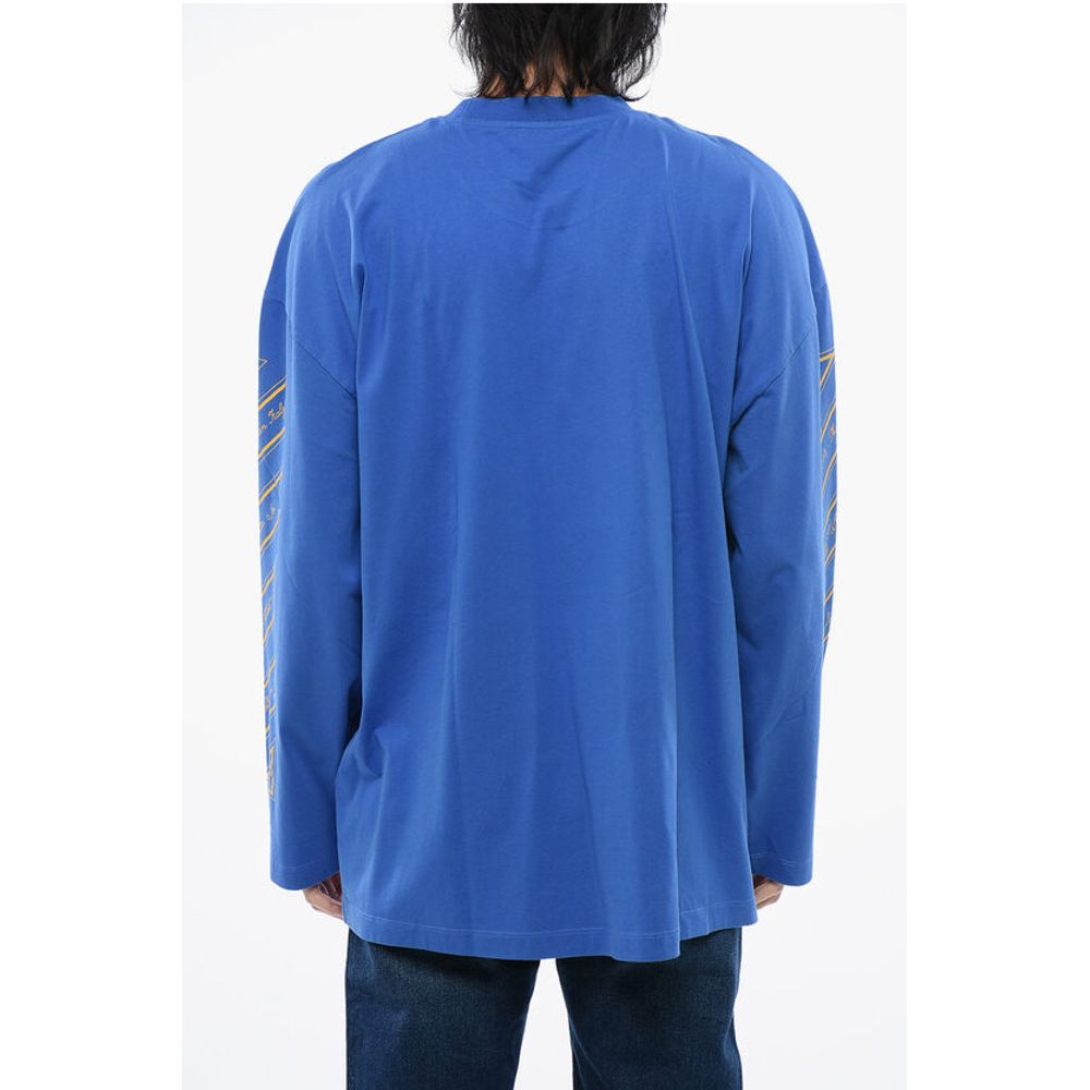 Off-White OW 23 WIDE L/S TEE NAUTICAL BLUE GOLD F