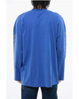 Off-White OW 23 WIDE L/S TEE NAUTICAL BLUE GOLD F
