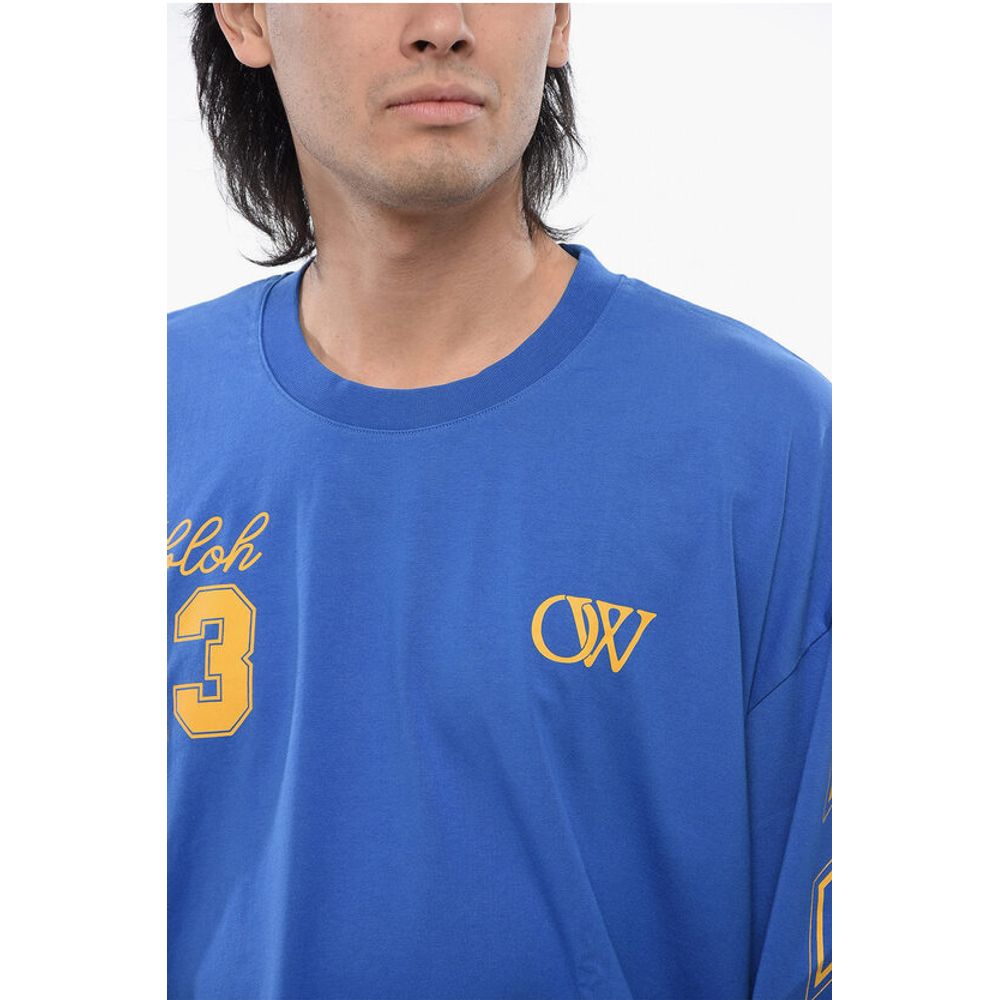 Off-White OW 23 WIDE L/S TEE NAUTICAL BLUE GOLD F