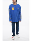 Off-White OW 23 WIDE L/S TEE NAUTICAL BLUE GOLD F