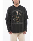 Off-White Long Sleeved Layered MARY Printed T-shirt