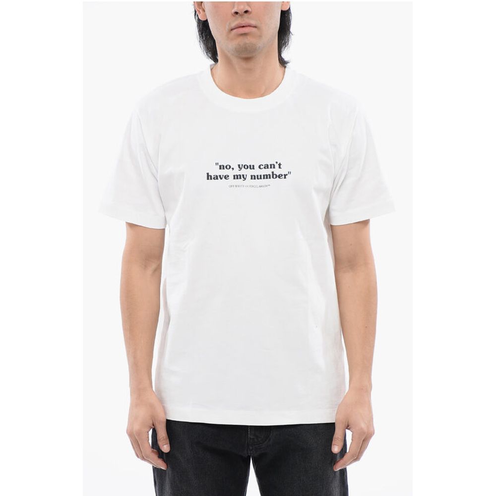 Off-White Printed NUMBER Slim-Fit T-shirt