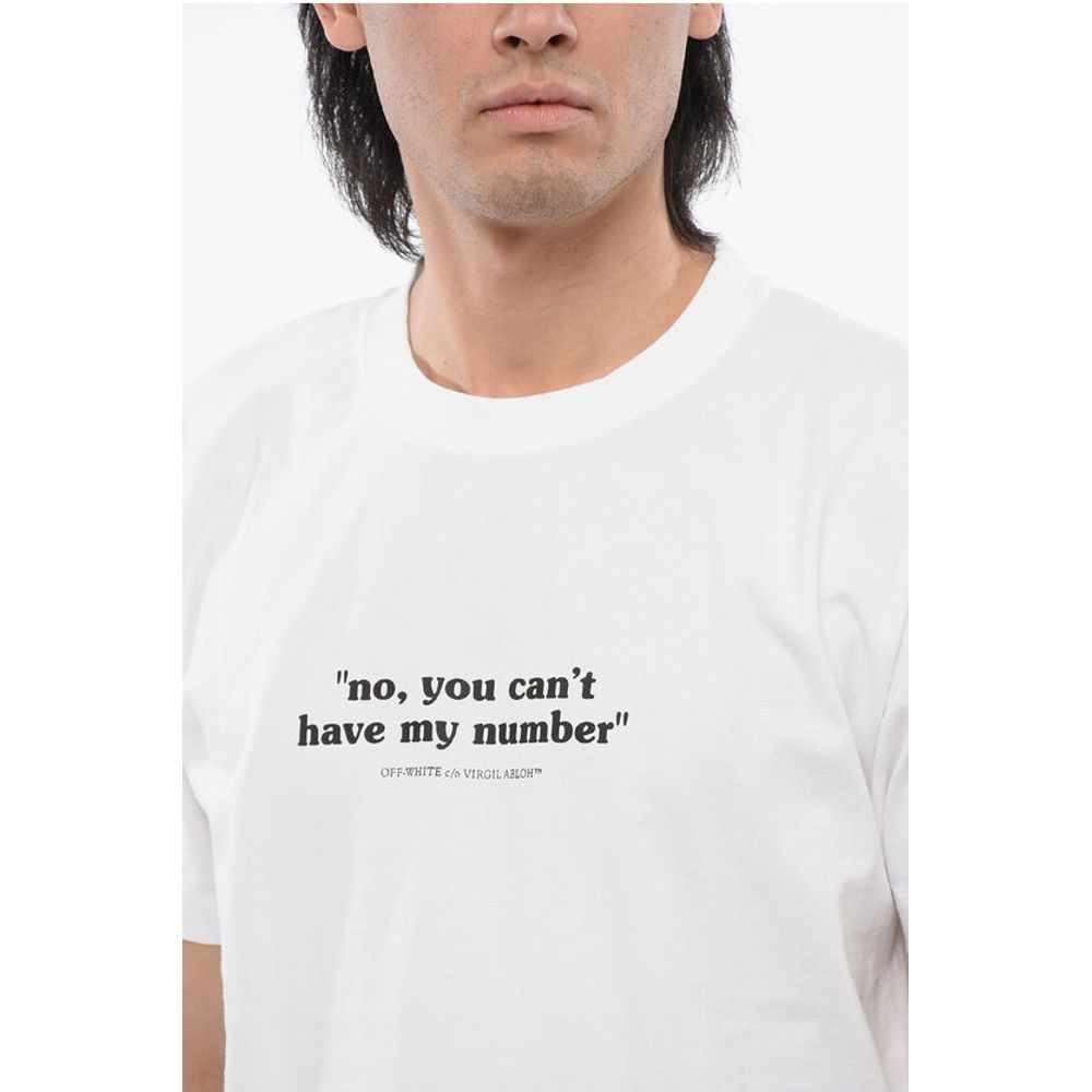 Off-White Printed NUMBER Slim-Fit T-shirt