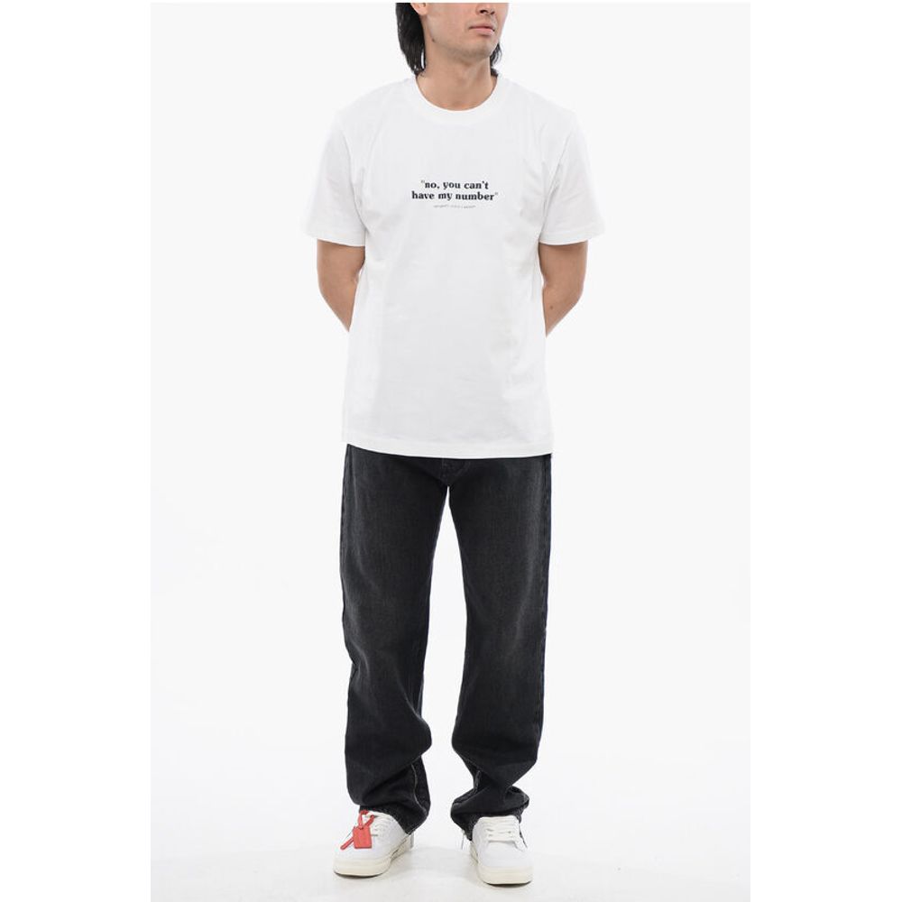 Off-White Printed NUMBER Slim-Fit T-shirt