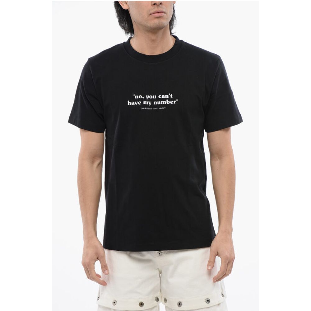 Off-White Printed NUMBER Slim-Fit T-shirt