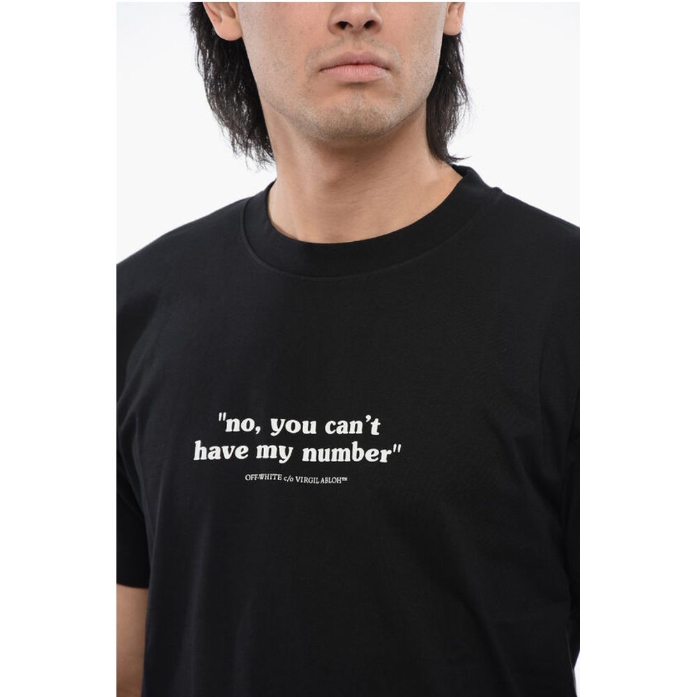 Off-White Printed NUMBER Slim-Fit T-shirt