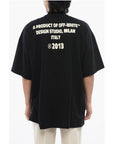 Off-White Logoed T-shirt Embelished With Rhinestones