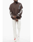 Off-White Oversized Crew-neck Sweatshirt with Print on the Back