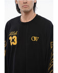 Off-White Crew Neck OW23 Cotton T-Shirt with Prints