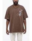 Off-White Oversized Crew-neck T-shirt With Back Print Maxi
